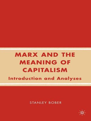 cover image of Marx and the Meaning of Capitalism